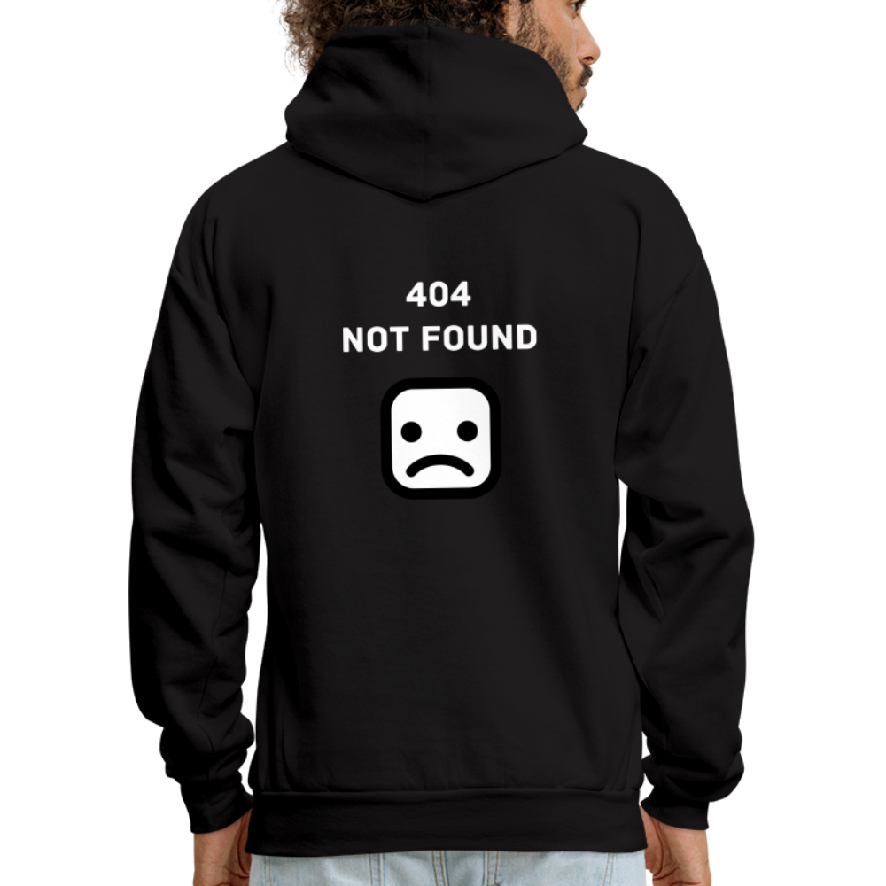 404 Not Found Black Hoodie - black