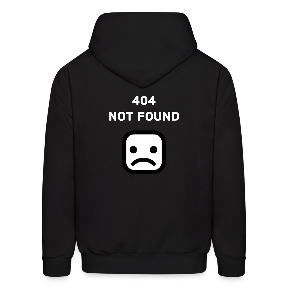 404 Not Found Black Hoodie - black