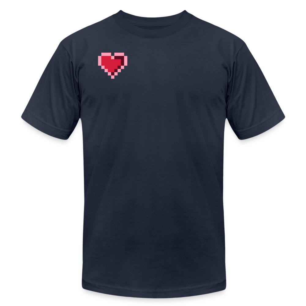 The Pixel Heart T-Shirt - navy