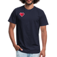 The Pixel Heart T-Shirt - navy