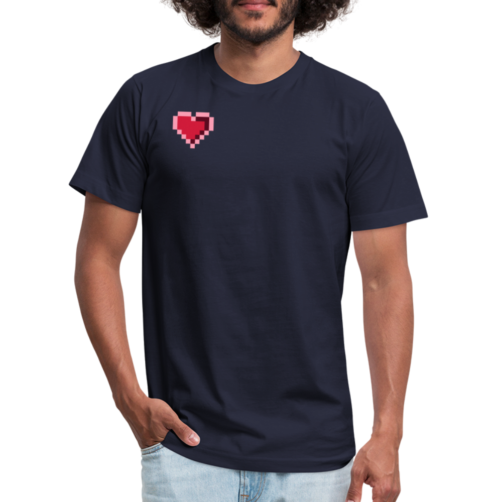 The Pixel Heart T-Shirt - navy