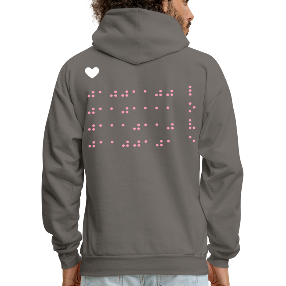 Love In Binary Hoodie - asphalt gray