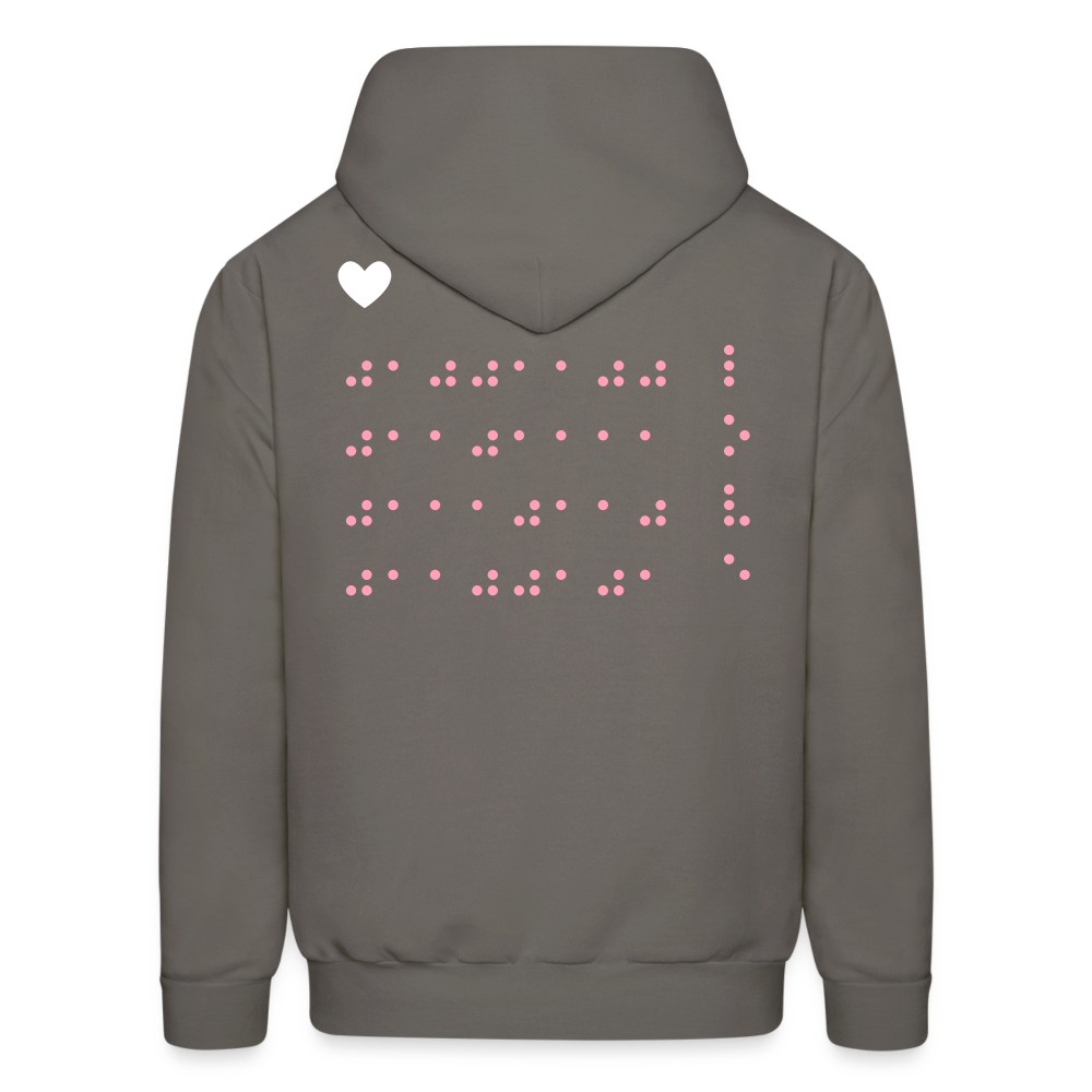 Love In Binary Hoodie - asphalt gray