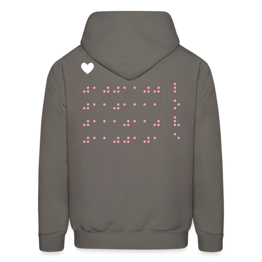 Love In Binary Hoodie - asphalt gray