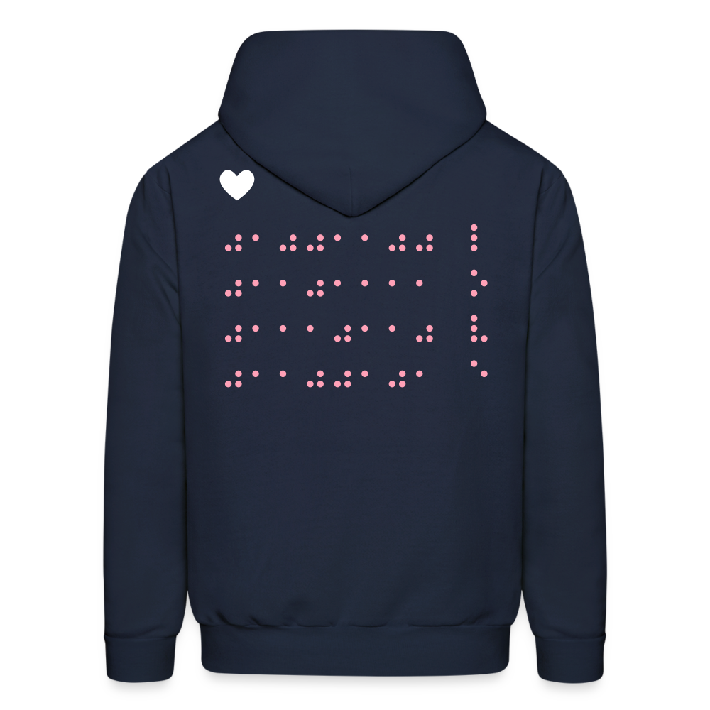 Love In Binary Hoodie - navy