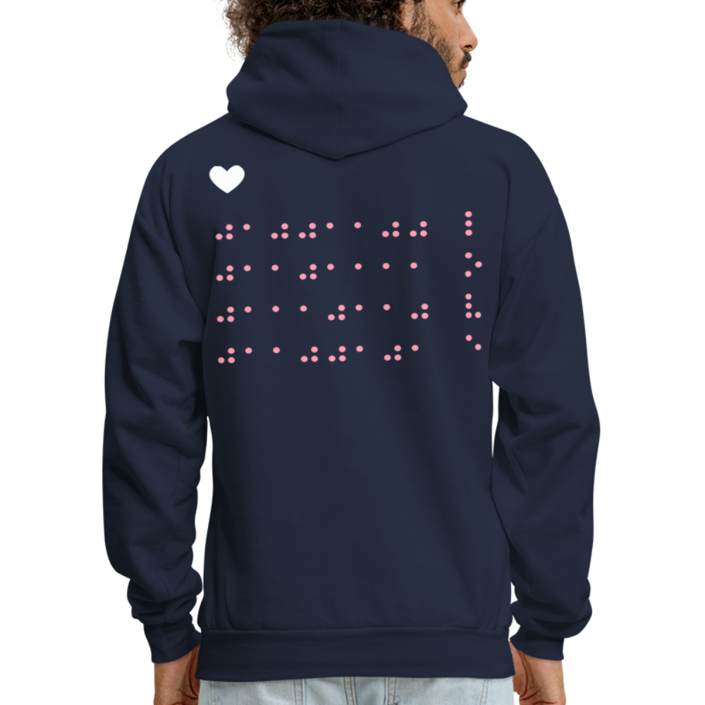 Love In Binary Hoodie - navy